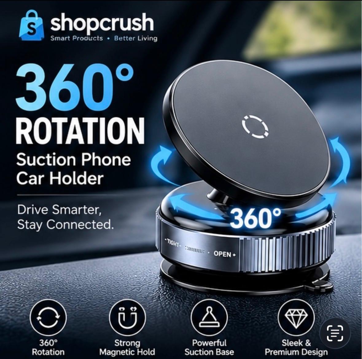 360° Rotating Car Dashboard Phone Holder