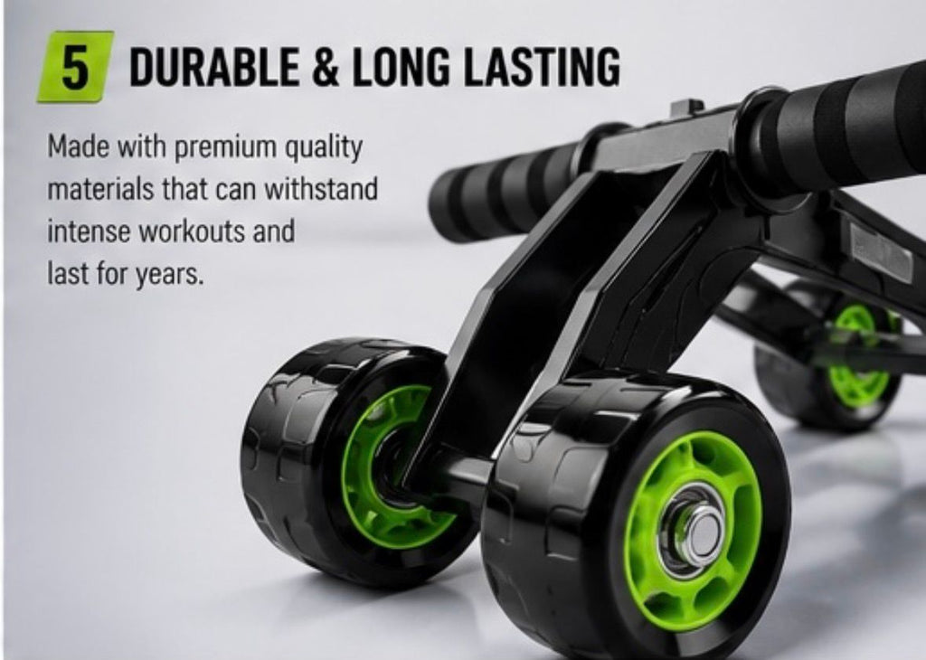 4-Wheel Ab Roller – Stable Core & Full Body Workout