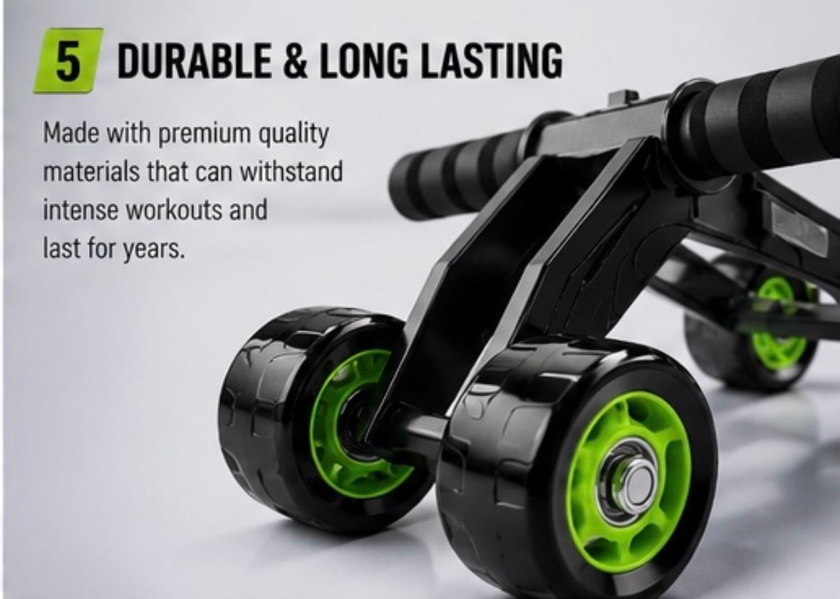 4-Wheel Ab Roller – Stable Core & Full Body Workout