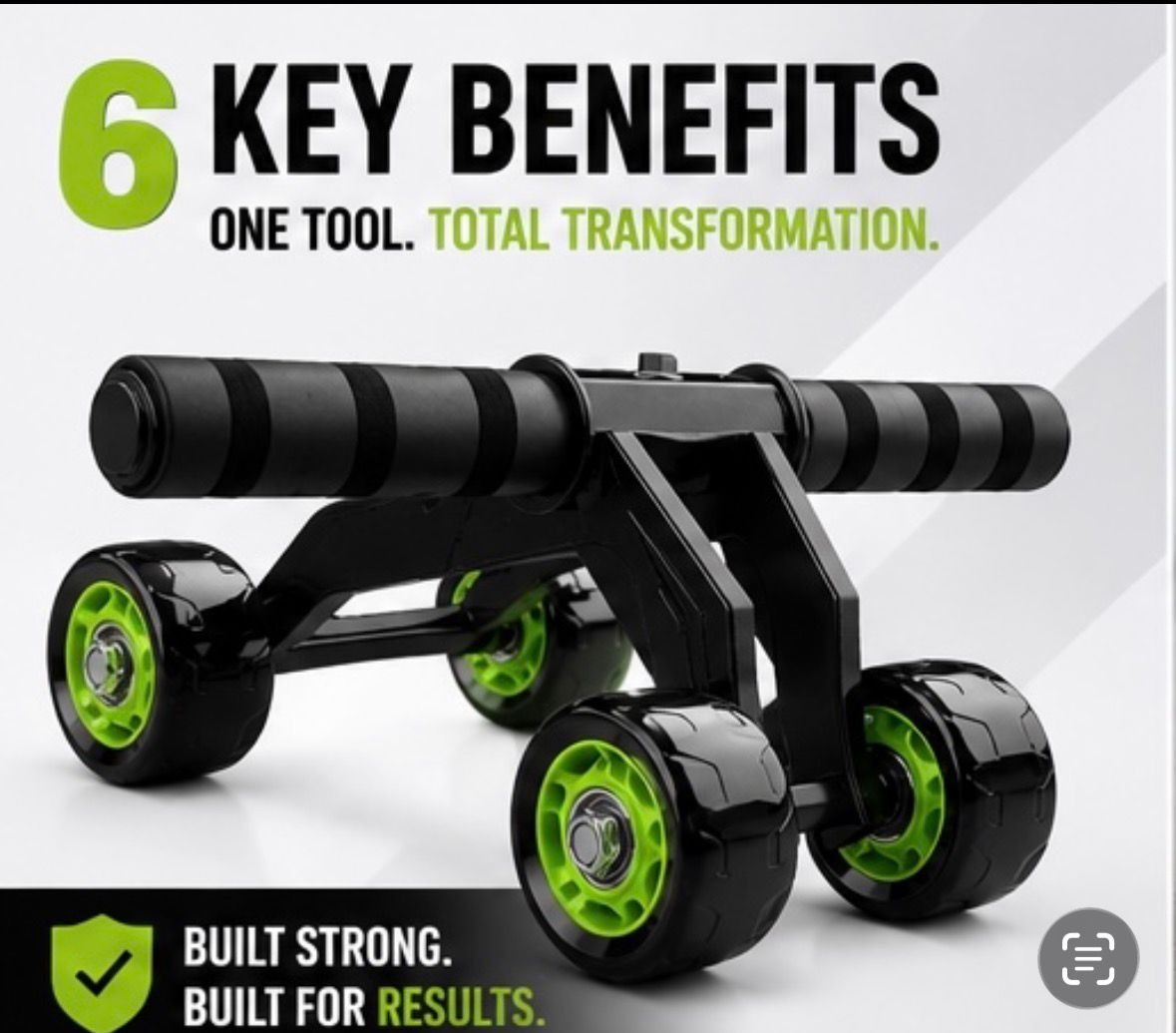 4-Wheel Ab Roller – Stable Core & Full Body Workout
